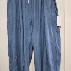 New Ladies Mid Blue Trousers One Size fits sizes18 20 22 24