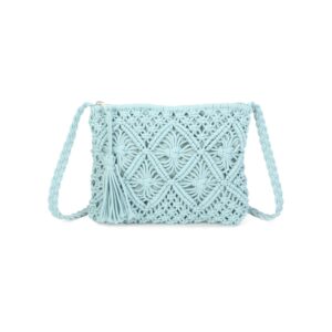 Light Blue Crochet Crossbody Bag