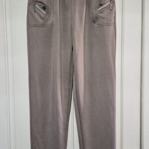 Cherry Berry Mocha Full Length Wide Leg Trousers Size T5 UK 16
