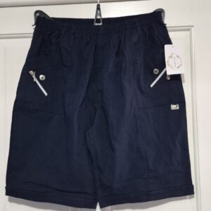 Cherry Berry Navy Blue Stretchy Shorts Size T5 UK 16