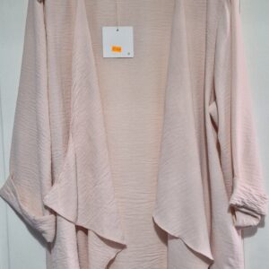 New Ladies Pale Pink Waterfall Jacket One Size fits sizes 18 20 22 24