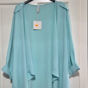 New Ladies Mint Waterfall Jacket One Size fits sizes 18 20 22 24
