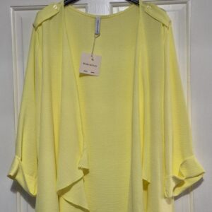 New Ladies Yellow Waterfall Jacket One Size fits sizes 18 20 22 24