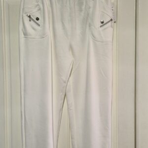 Cherry Berry White Full Length Wide Leg Trousers Size T7 UK 20 NON RETURNABLE