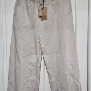 New Ladies Beige Wide Leg Stretchy Magic Trousers One Size fits sizes 18-22 Size 2