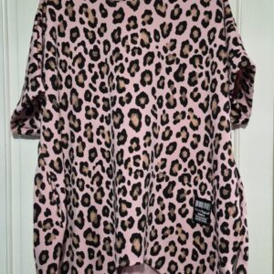 New Pink Leopard Print Scuba Material top One Size fits sizes 18-22