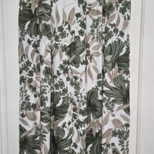 New Ladies Khaki Floral Wide Leg Trousers One Size fits sizes 18 20 22 / 24