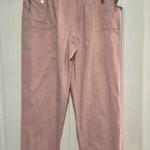 New Pale Pink Cherry Berry Full Length Trousers T5 UK16