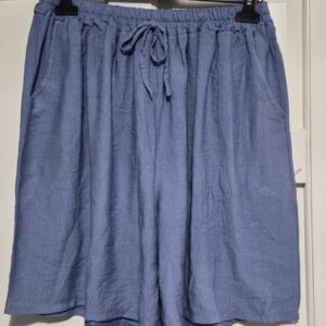 Lovely Plain Denim Blue Pocket Shorts One Size fits sizes 16-22
