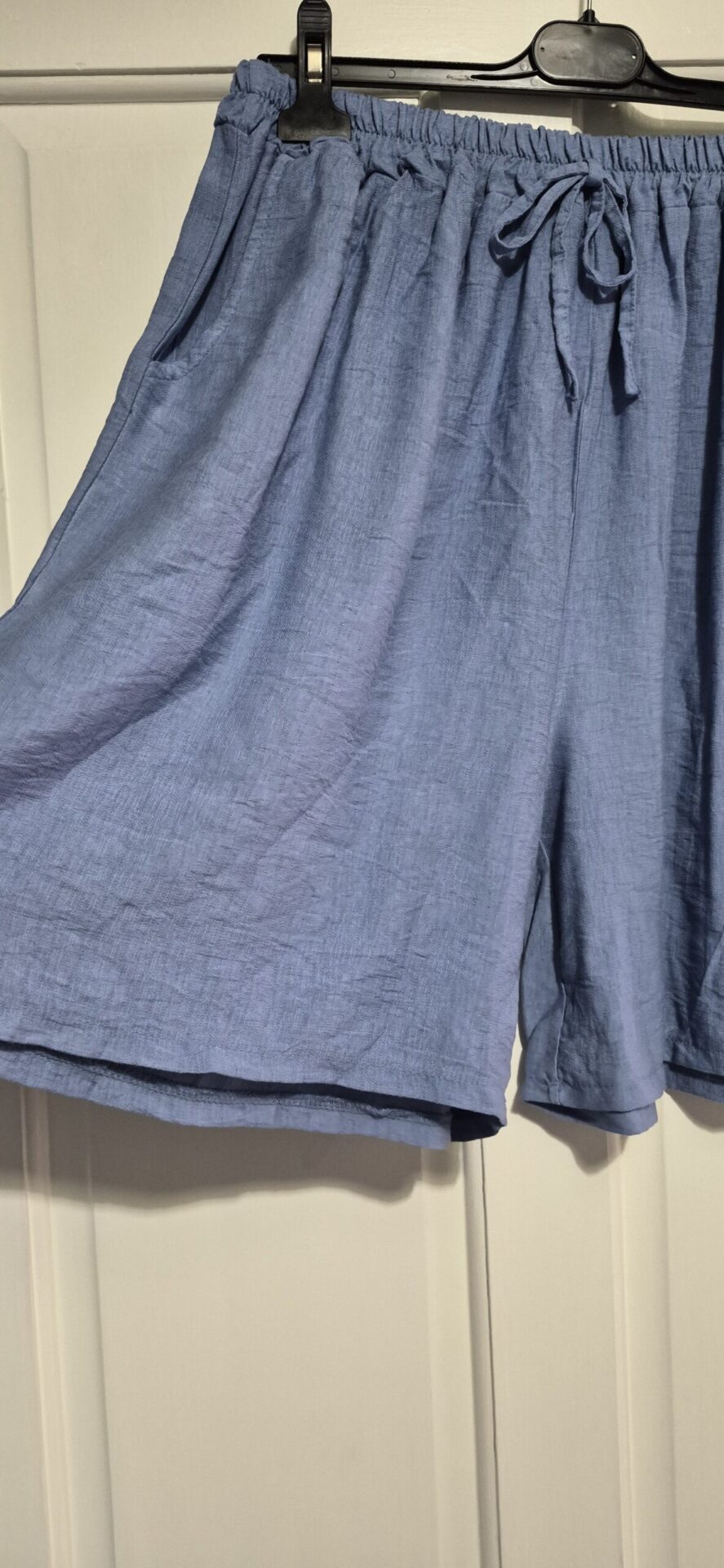 Lovely Plain Denim Blue Pocket Shorts One Size fits sizes 16-22 - Image 4