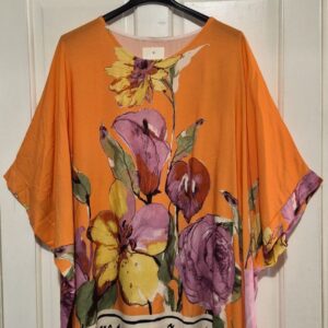 Orange Pattern Top One Size fits sizes 20 - 24
