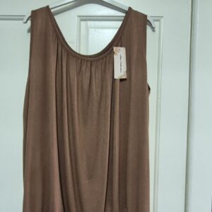 New Ladies Camel Sleeveless Sun Top One size fits sizes 16 18 20 22
