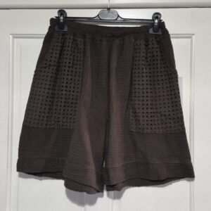 Lovely Brown Pattern Pocket Shorts One Size fits sizes 16-22