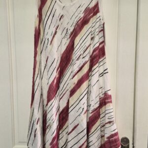 New Red Stripe Sun Dress Sleeveless One size fits sizes 18 20 22
