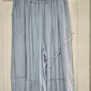 New Ladies Light Blue Wide Leg Trousers One Size fits sizes 18 20 22 NON RETURNABLE
