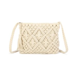 Cream Crochet Crossbody Bag