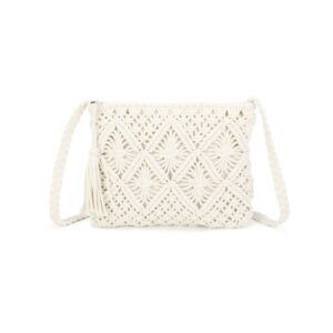 White Crochet Crossbody Bag