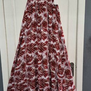 Lovely Leaf print Sun Dress in Burgundy One Size fits sizes 16 18 20 22