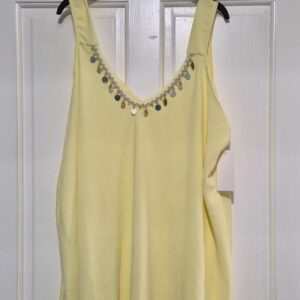 New Ladies Lemon v neck detailing top One Size fits sizes 18 20 22