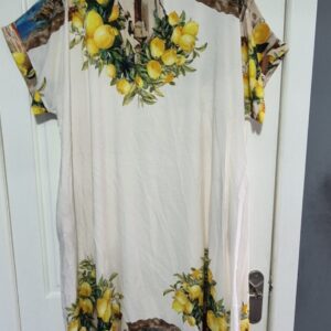Ladies Beige Floral pocket dress One Size fits sizes 18 20 22 24