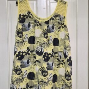 New Ladies Lemon Pattern Sleeveless Top One Size fits sizes 18 20 22