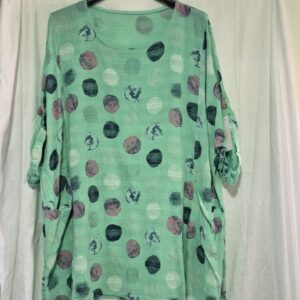 New Apple Spotty Pocket Cotton Top One Size fits sizes 18 20 22 24