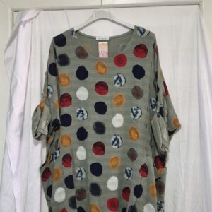 New Khaki Spotty Pocket Cotton Top One Size fits sizes 18 20 22 24