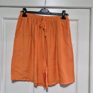 Lovely Plain Orange Pocket Shorts One Size fits sizes 16-22