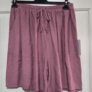 Lovely Plain Dusky Pink Pocket Shorts One Size fits sizes 16-22