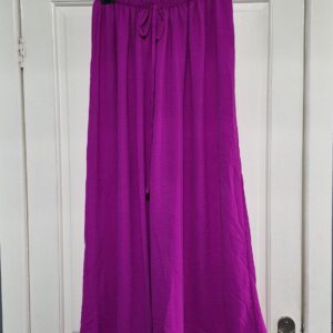 New Ladies Magenta Palazzo Wide Leg Trousers One Size fits sizes 18-22/24