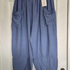 Mid Blue Wide leg Trousers One Size fits sizes 16 18 20