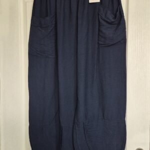 Navy Blue Wide leg Trousers One Size fits sizes 16 18 20