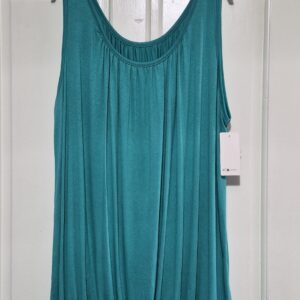 New Ladies Turquoise Sleeveless Sun Top One size fits sizes 16 18 20 22 Plus Size
