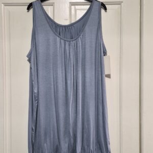 New Ladies Blue Sleeveless Sun Top One size fits sizes 16 18 20 22 Plus Size