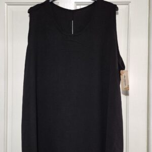 New Ladies Sleeveless Black Bow back Top One Size fits sizes 18 20 22