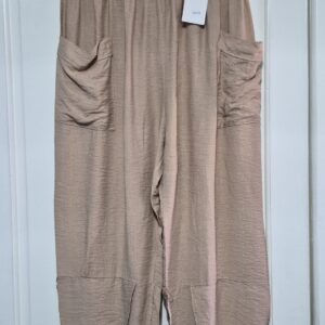 Beige Wide leg Trousers One Size fits sizes 16 18 20