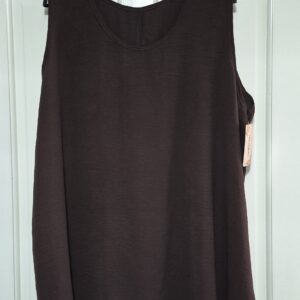 New Ladies Sleeveless Chocolate Bow back Top One Size fits sizes 18 20 22