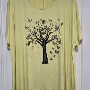 Ladies Yellow Tree of Life T-shirt One Size fits sizes 18 20 22 24