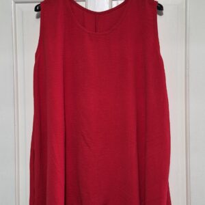 New Ladies Sleeveless Red Bow back Top One Size fits sizes 18 20 22