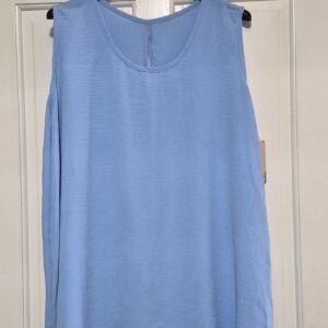 New Ladies Sleeveless Blue Bow back Top One Size fits sizes 18 20 22