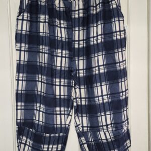 New Blue Check Tulip Trousers Pockets One Size fits 20 - 22