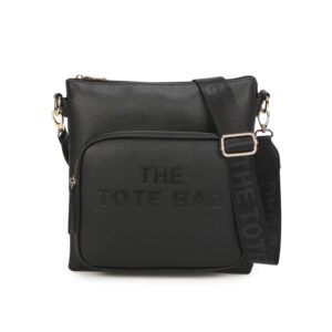 Black Slim Multi Compartment Crossbody Bag