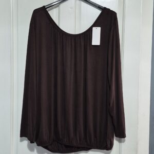 New Ladies Brown Long Sleeved One size fits sizes 16 18 20 22 Plus Size