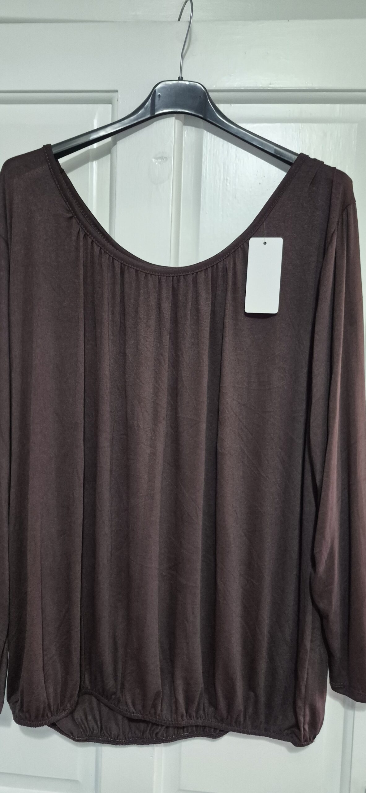 New Ladies Brown Long Sleeved One size fits sizes 16 18 20 22 Plus Size - Image 3