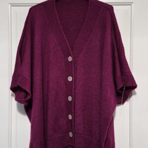 Mulberry Lovely Button Down Short Sleeved Cardigan One Size fits sizes 18-24/26