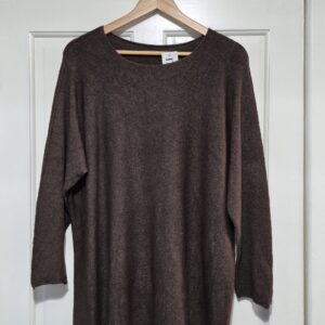 Brown Round Neck Soft Jumper One Size fits sizes 18 20 22/24