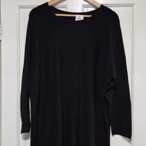 Black Round Neck Soft Jumper One Size fits sizes 18 20 22/24