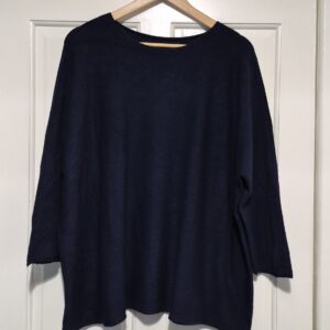 Navy Blue Round Neck Soft Jumper One Size fits sizes 18 20/22