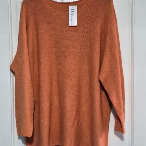 Orange Round Neck Soft Jumper One Size fits sizes 18 20 22/24