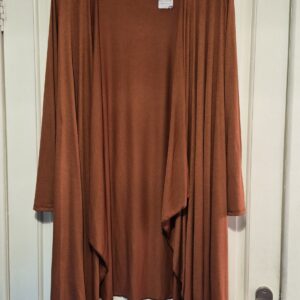 New Rust Waterfall Cardigan One Size fits sizes 18 20 22